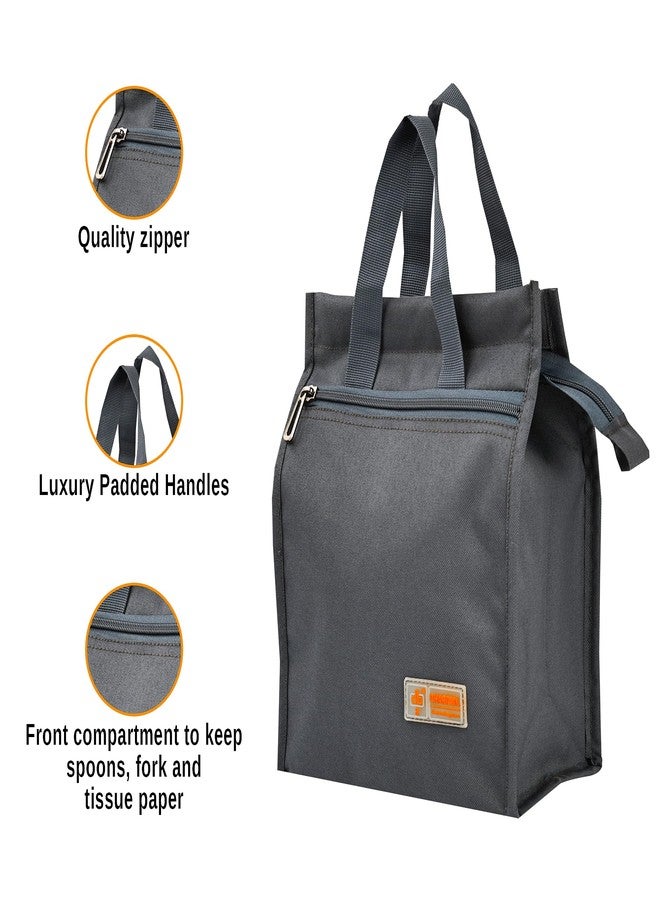 Dhariwal Thaili No.3 Tiffin Bag 13in x 9in x 6in TB-402 (Grey) - Small - Image 3